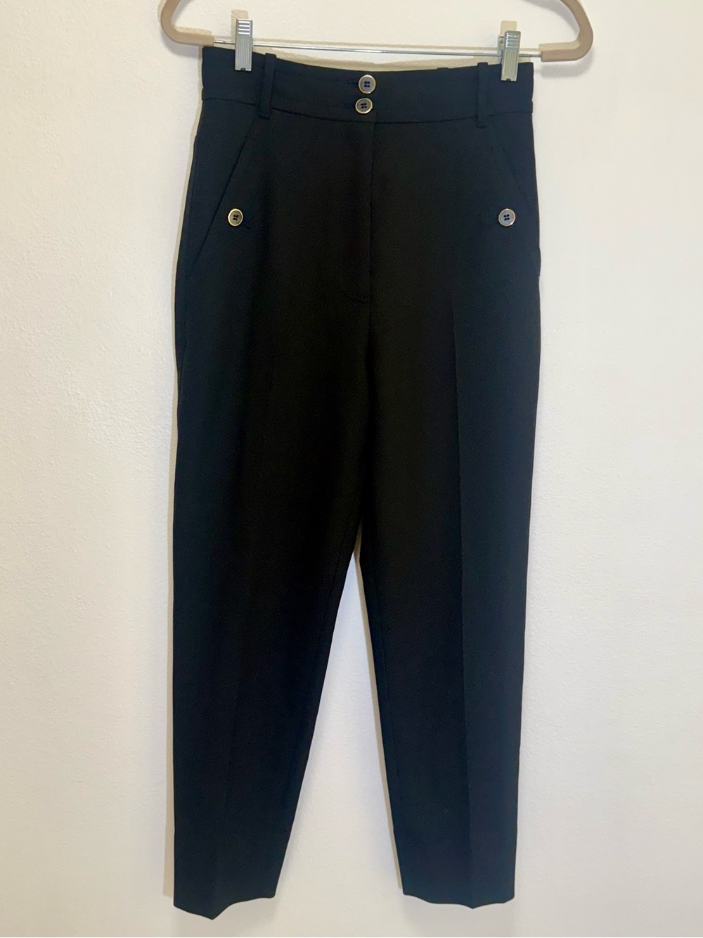 St John - Classic High Rise Black Pants for Women - size 2 (custom tailored)